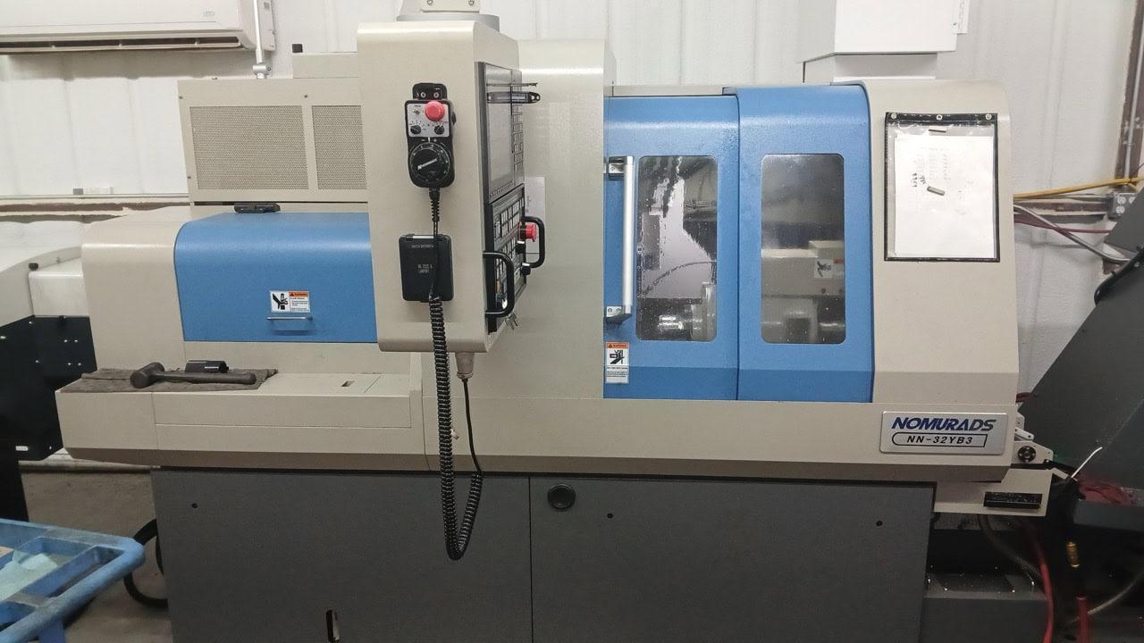 Nomura NN 32YB3, CNC Swiss Screw Machine, 2022 – LNS Alpha 538 Bar Feeder,  TRI-MIST 850 G2 Mist Collector, High Pressure Coolant, LOW HOURS