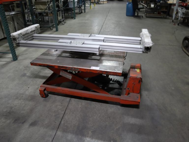 Presto Electric Lift Cart - Portable, 36" x 48" Platform, 1,500# Cap, 12 Volt Battery, Charger- Auction Item