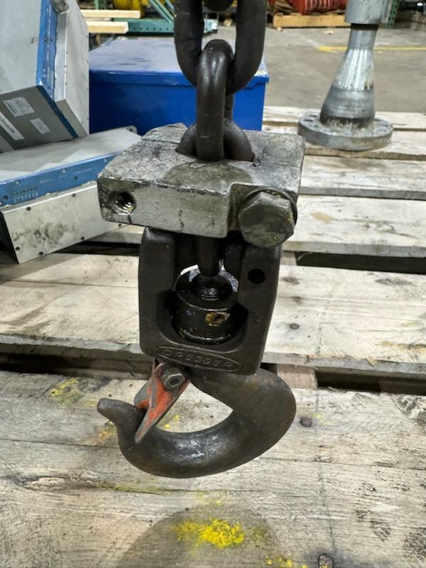 1 - PREOWNED BUDGIT 1-TON CHAIN AIR HOIST, MODEL #: 114394-1, S/N: 85-8-4