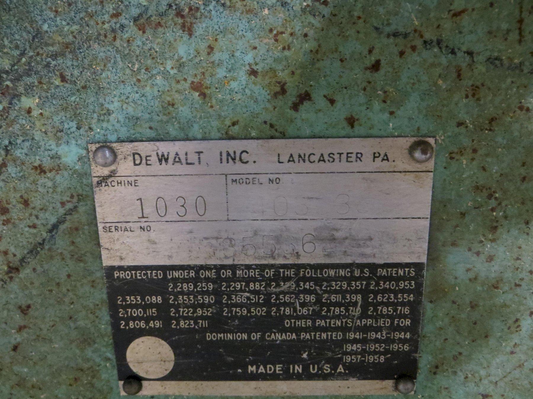 12" Dewalt Radial Arm Saw Model 1030