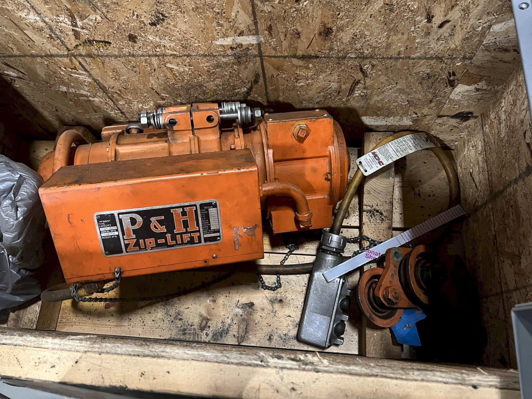 P & H ZIPLIFT, 1 TON HOIST
