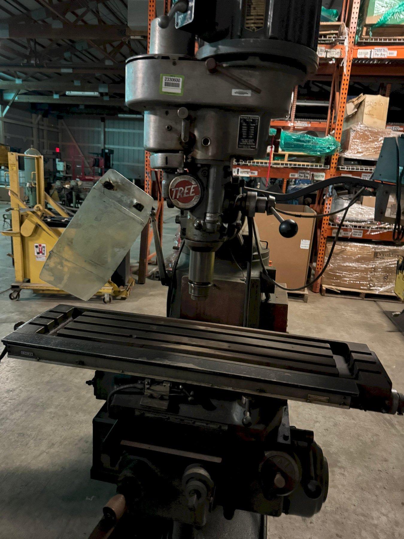 1 - PREOWNED TREE VERTICAL MILLING MACHINE, MODEL #: 2UVR, S/N: 4-4482