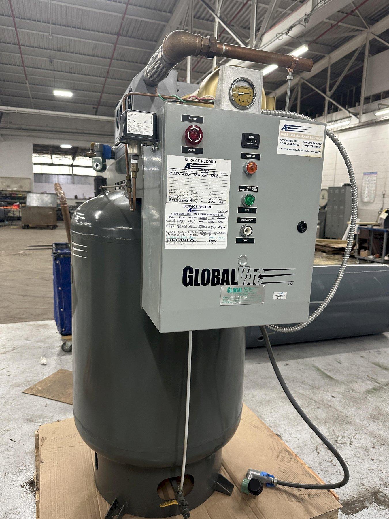 GlobalVac GPRS-115-P-120V Industrial Vacuum System 5HP Gardner Denver Blower