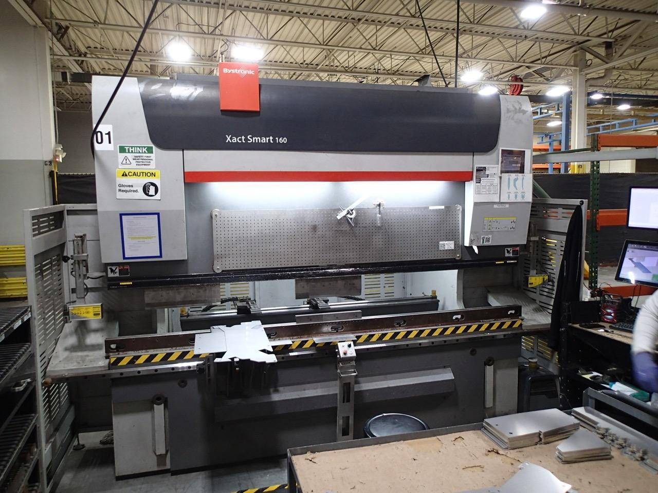 176 Ton x 10′ Bystronic Xact Smart 160 CNC Press Brake, 2017