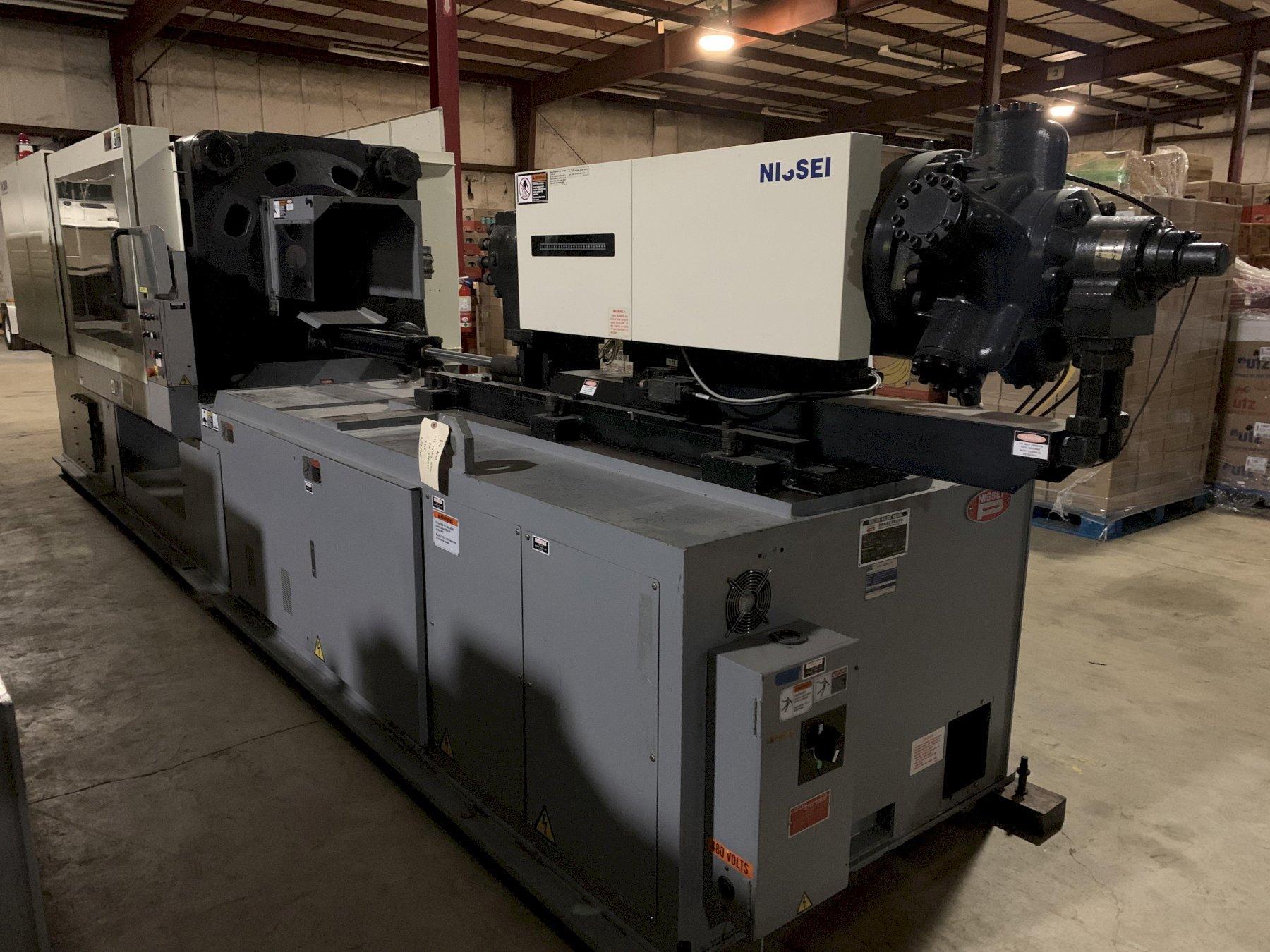 Nissei Used FN280-100A Injection Molding Machine, 309 US Ton; NEW Screw and Barrel; Customizable Shot Size