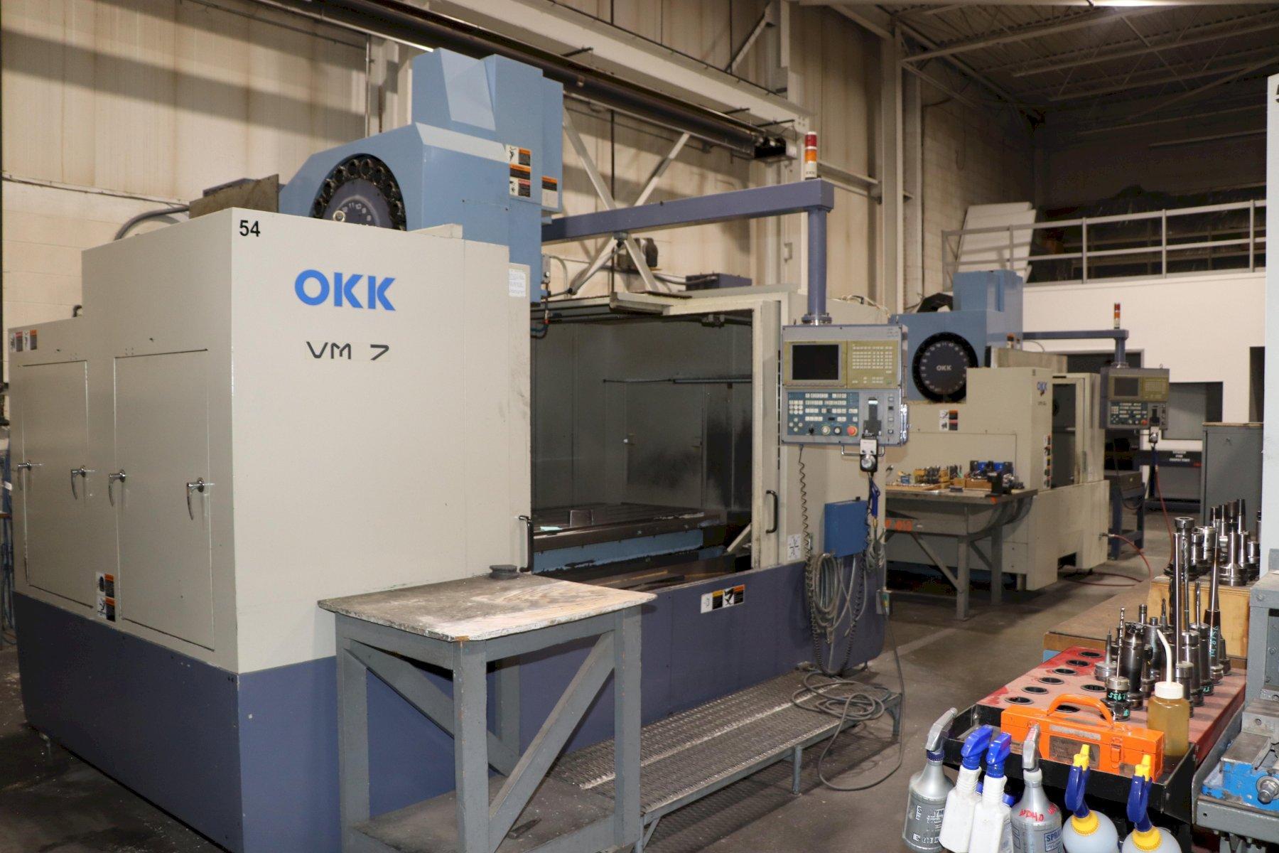 OKK MODEL #VM7 VERTICAL MACHINING CENTER NEOMATIC 635V CONTROL: YOBRO #26185