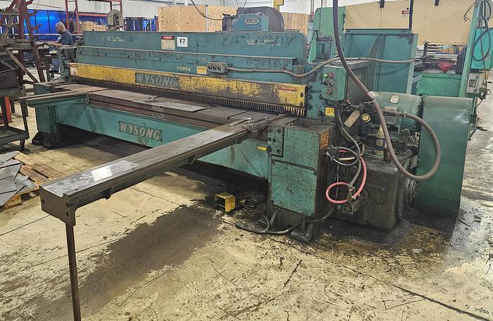 10' X 1/4" WYSONG MODEL #1025-F POWER SQUARING SHEAR: YOBRO #25202