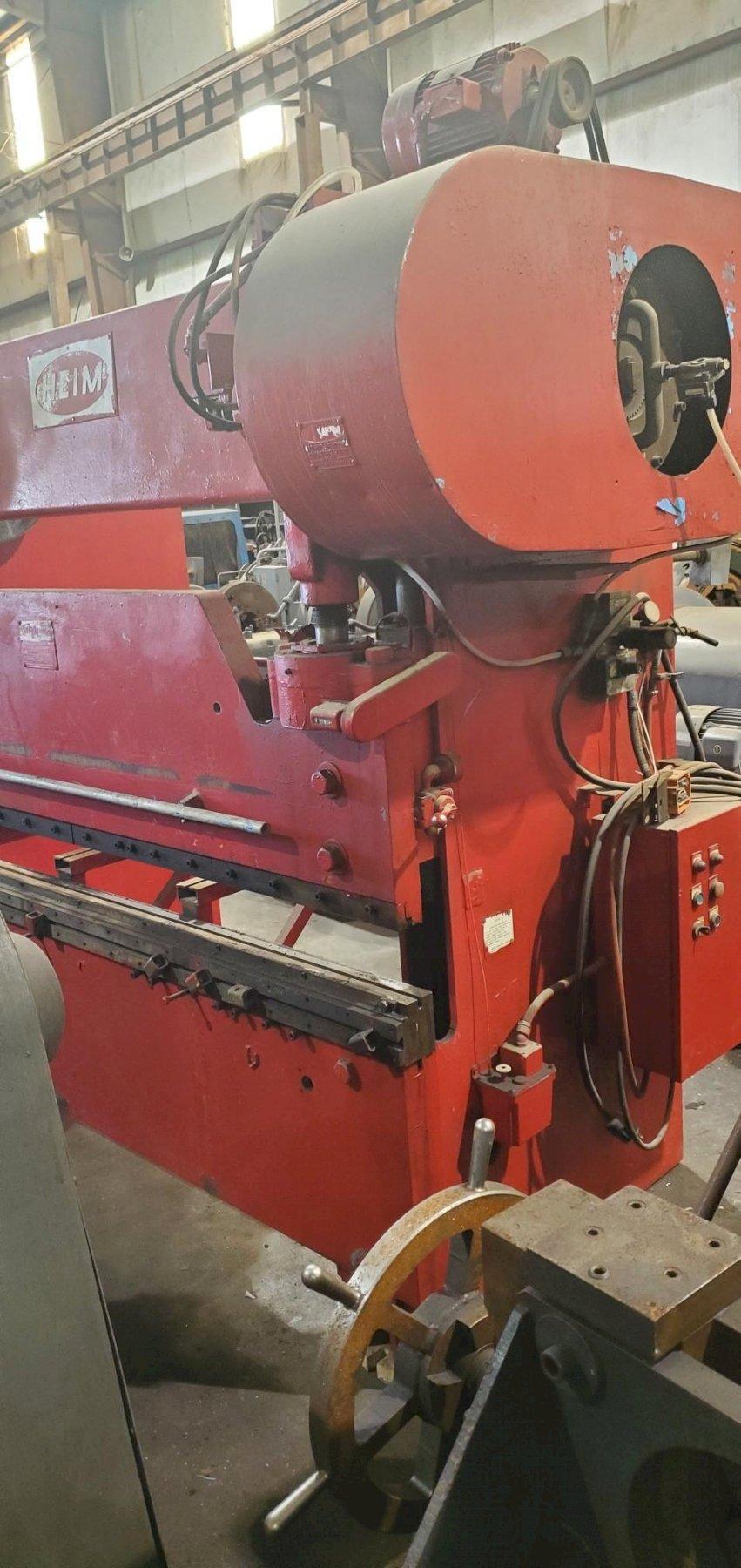 75 Ton x 8 ft. Heim Mechanical Air Clutch Press Brake Model 75-8