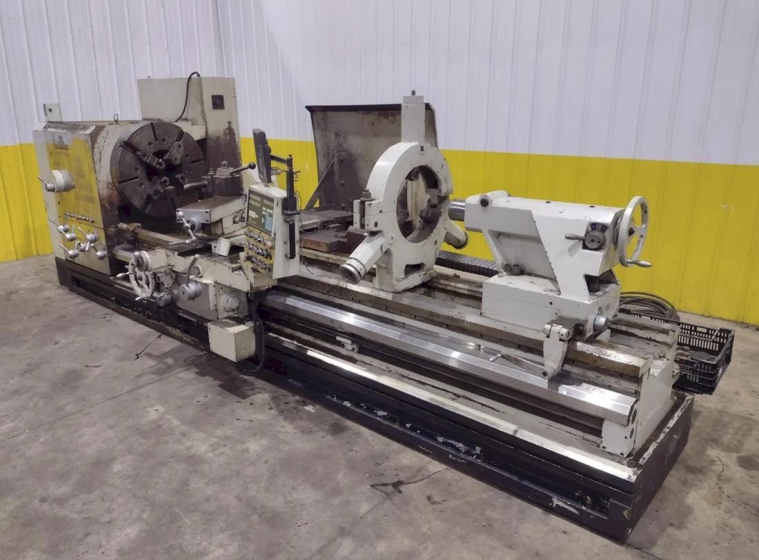 35" X 120" WILLIS PK35 HOLLOW SPINDLE ENGINE LATHE 10" HOLE. STOCK # 0547226