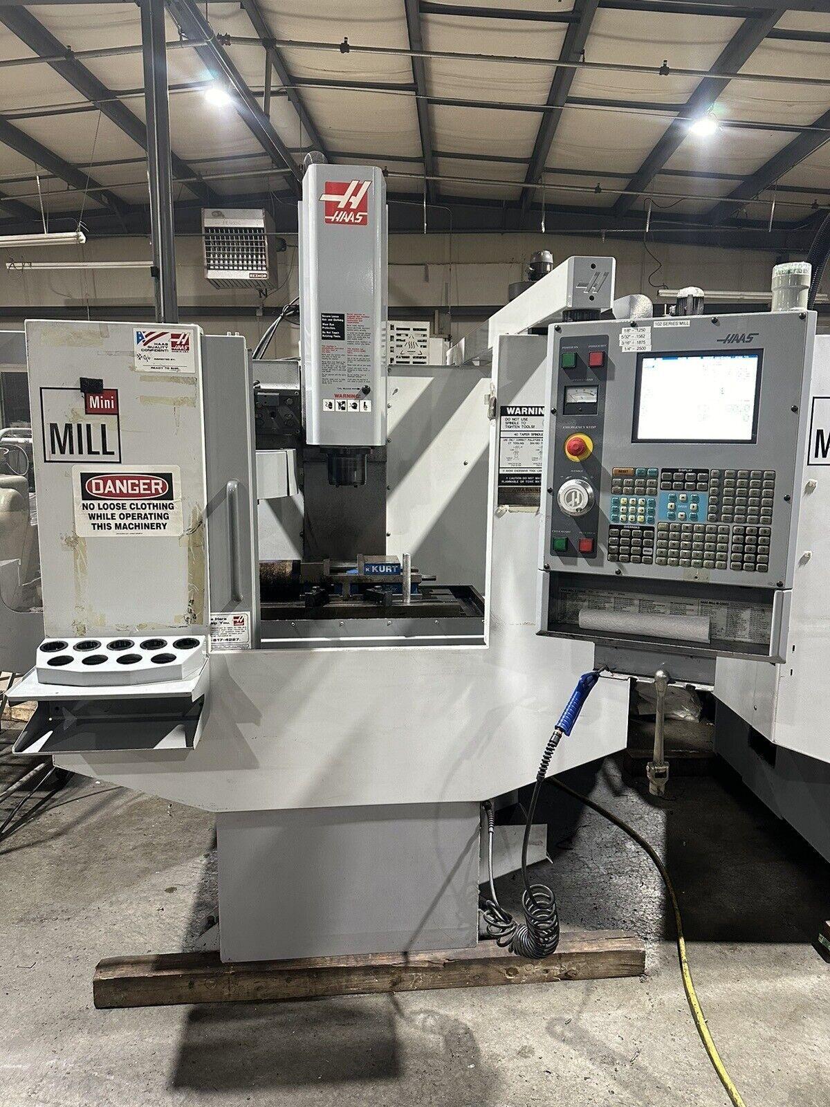 1 - PREOWNED HAAS CNC VERTICAL MACHINING CENTER, MODEL #: MINI MILL, S/N: 46124