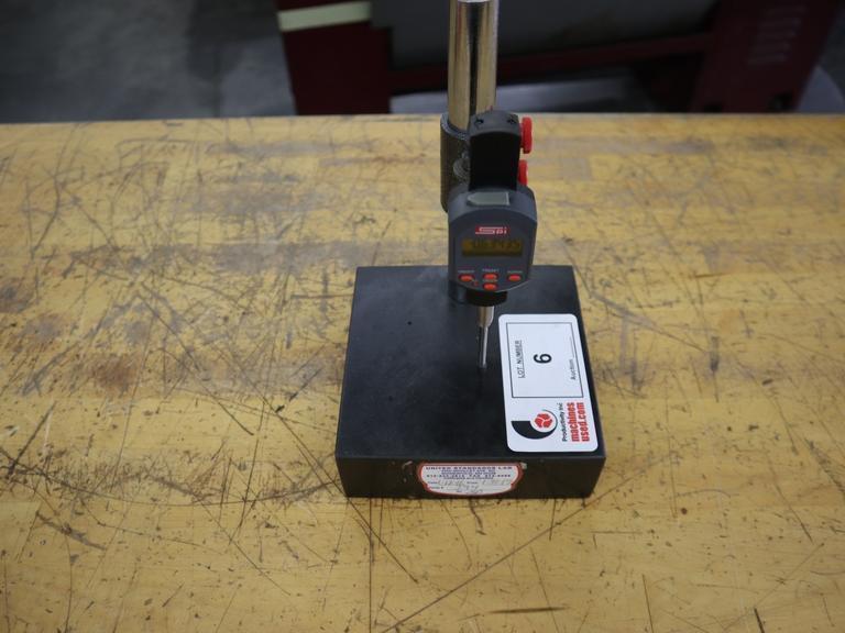 SPI Electronic Digital Height Indicator with 6"x'6"x2" Granite Base and Stand- Auction Item