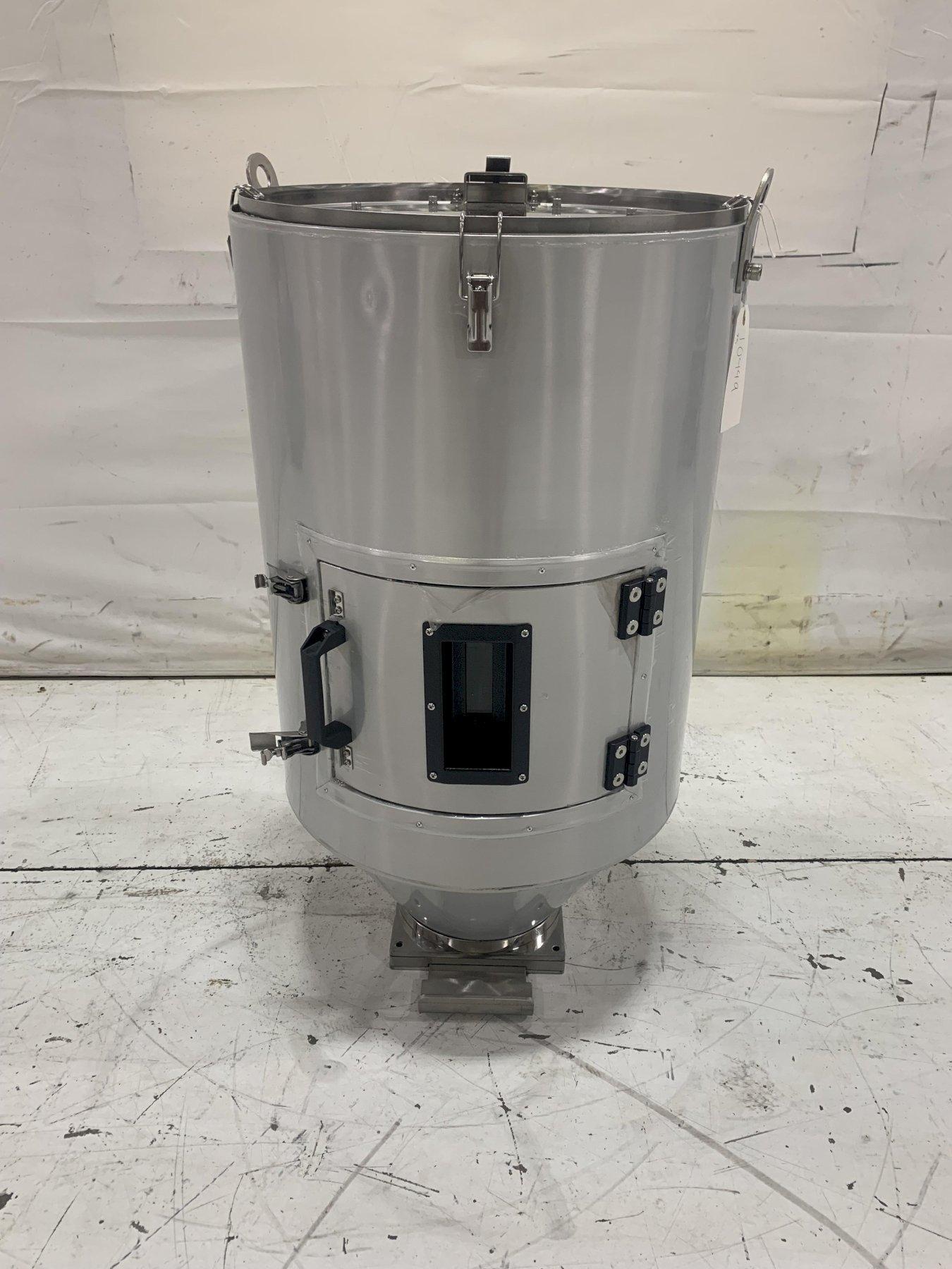 New AEC Drying Hopper, WH75, Approx. 75 lb Capacity, Insulated, Stainless Steel