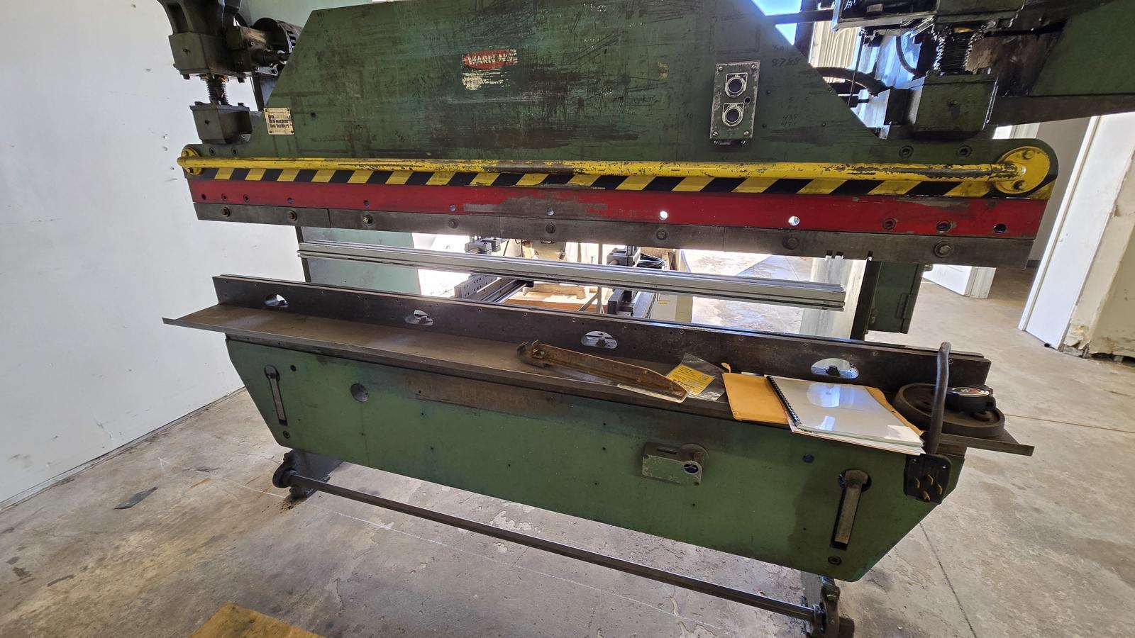 55 TON X 8' WYSONG MODEL 55–6–1S MECHANICAL PRESS BRAKE. STOCK # 1001625