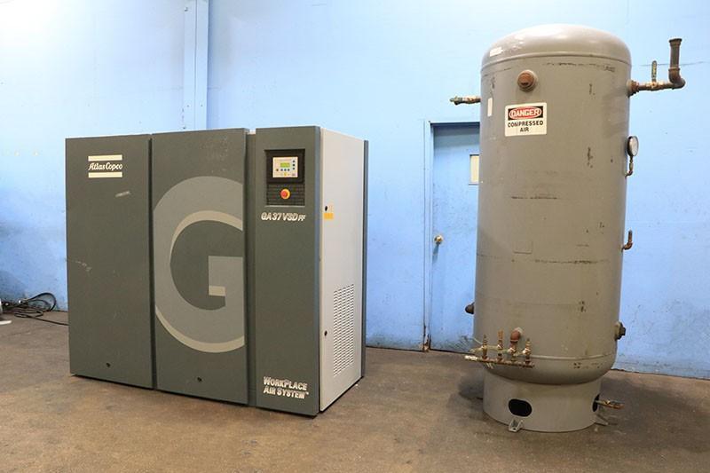 ATLAS COPCO Rotary Screw Air Compressor, Model GA37 VSD