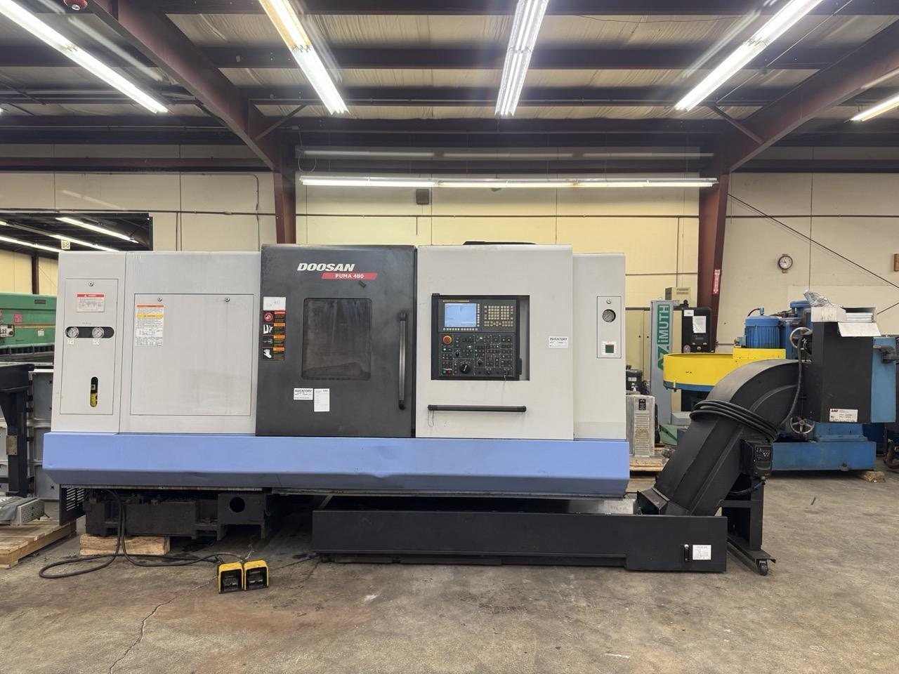 Doosan Puma 480 CNC Lathe, 2012 – 6.5″ Bar Cap, 24″ Chuck, Tool Setter