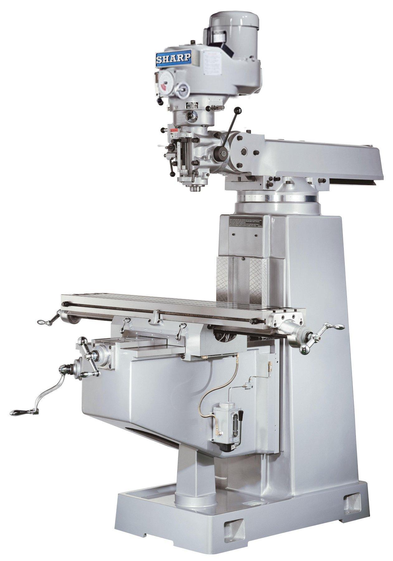 1 - NEW SHARP VARI-SPEED HEAD VERTICAL KNEE MILL, MODEL #: TMV