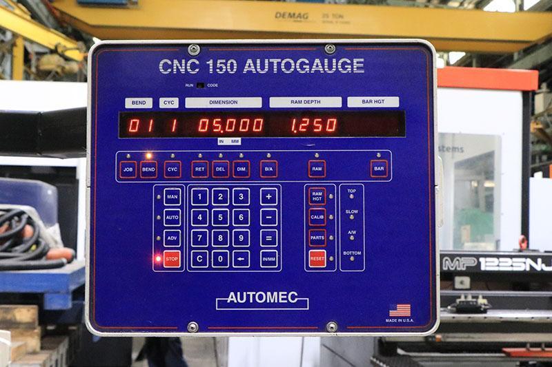 140 Ton x 12' Wysong Hydraulic Press Brake Model MTH-140-144