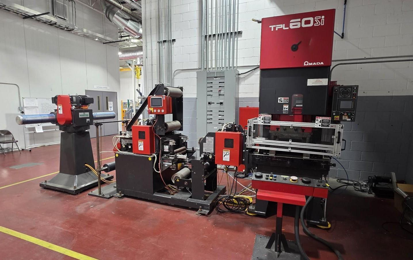 60 Ton Amada TPL60 SI Stamping Press, 2004 – Minster Uncoiler/Feeder