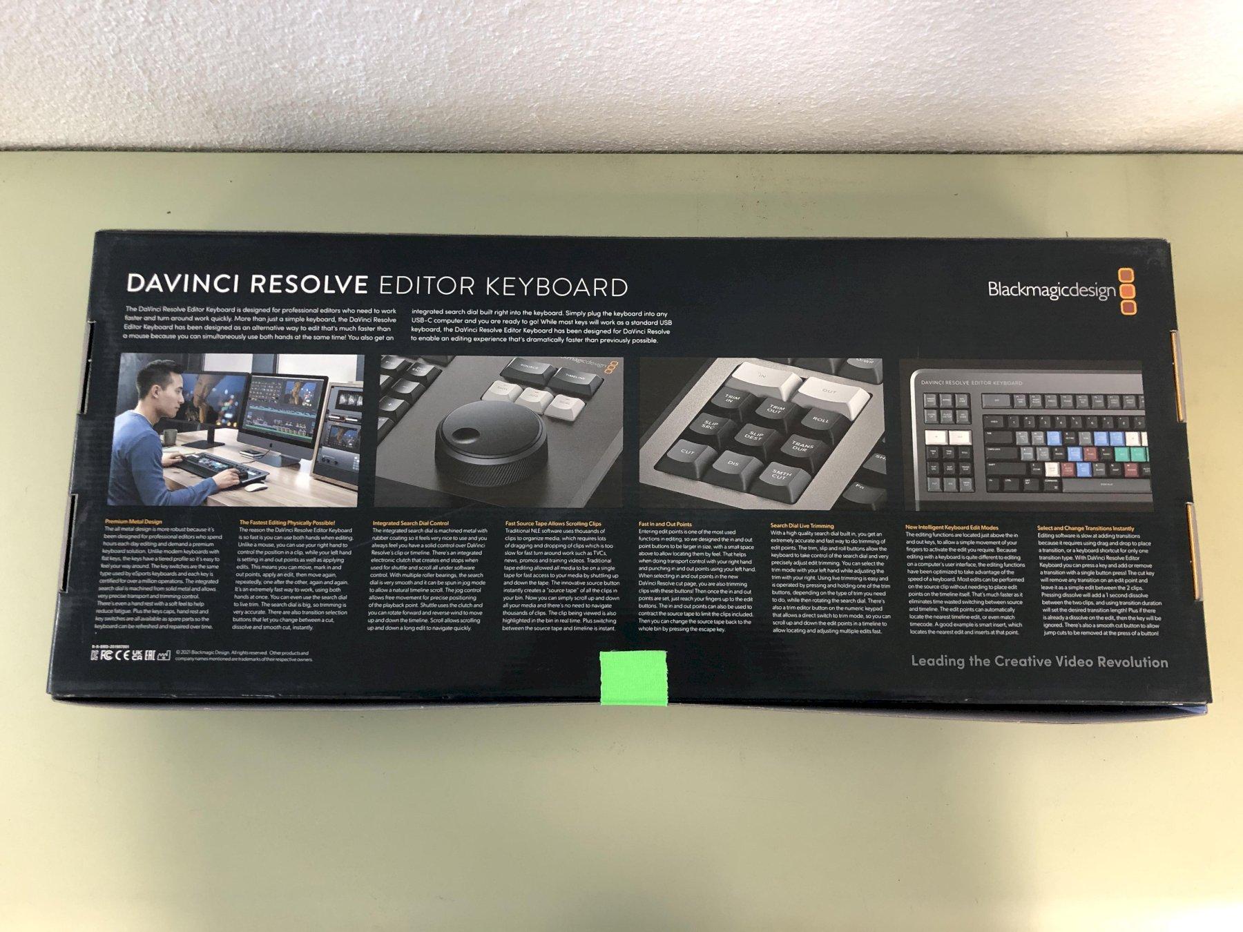 Blackmagic Design Davinci Resolve Editor Keyboard #DV/RES/BBPNLMLEKB
