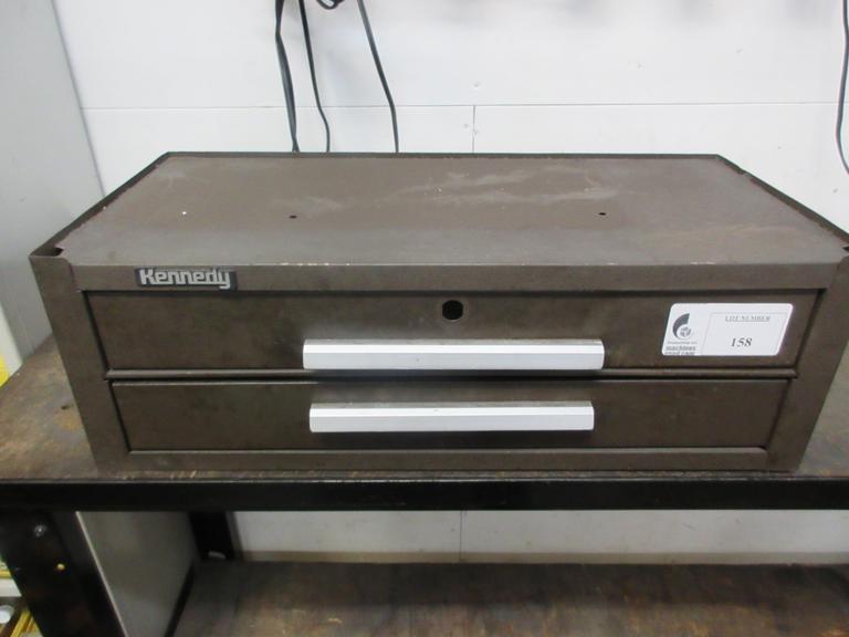 Kennedy 2 Drawer Mid Tool Box, with Contents of Dremel Tools and More- Auction Item