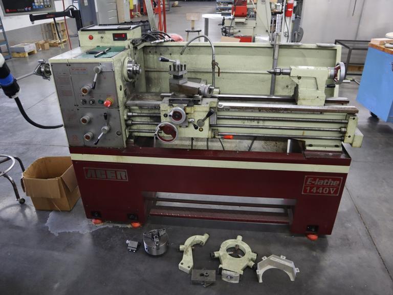 Acer E1440V Engine Lathe, 14"x40", Electronic Vbl Speed, Newall 2 Axis DRO - New 2011 - Auction Item