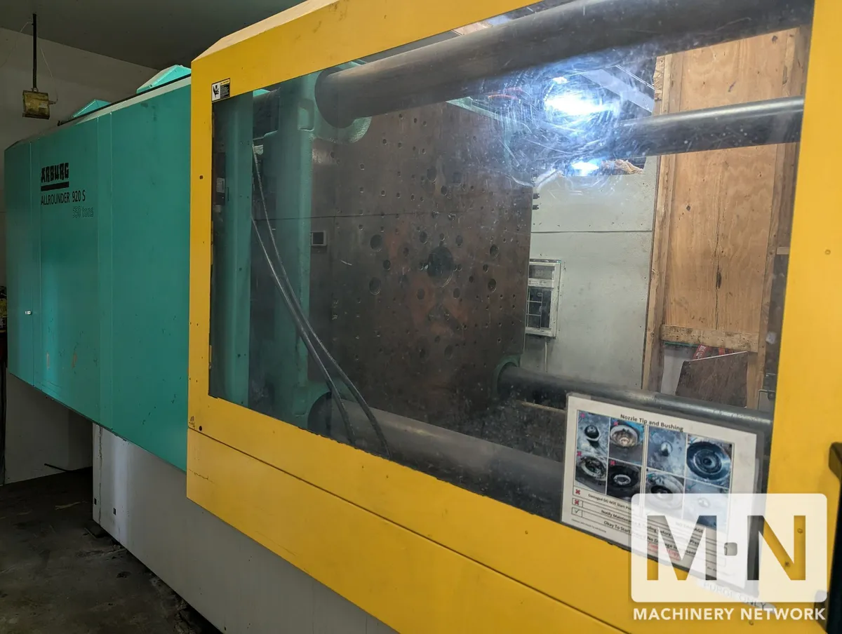 550 TON 29.1/ 8.2 OZ ARBURG MODEL 920S-5000-1300/400 2-COLOR INJECTION MOLDING MACHINE MFG 2017