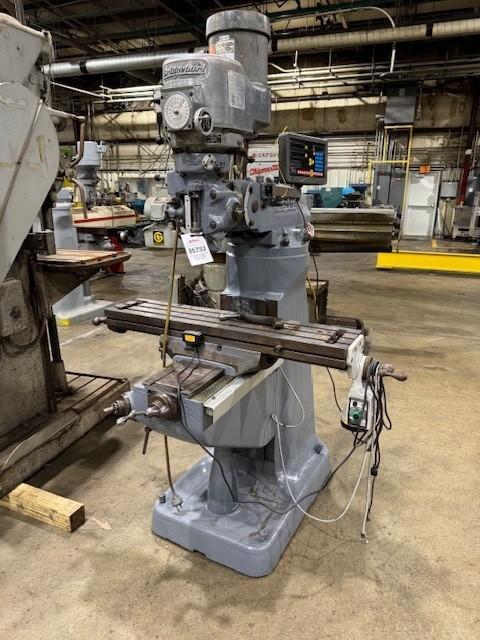 1 - PREOWNED BRIDGEPORT VERTICAL MILL, MODEL #: 12BR, S/N: 162217