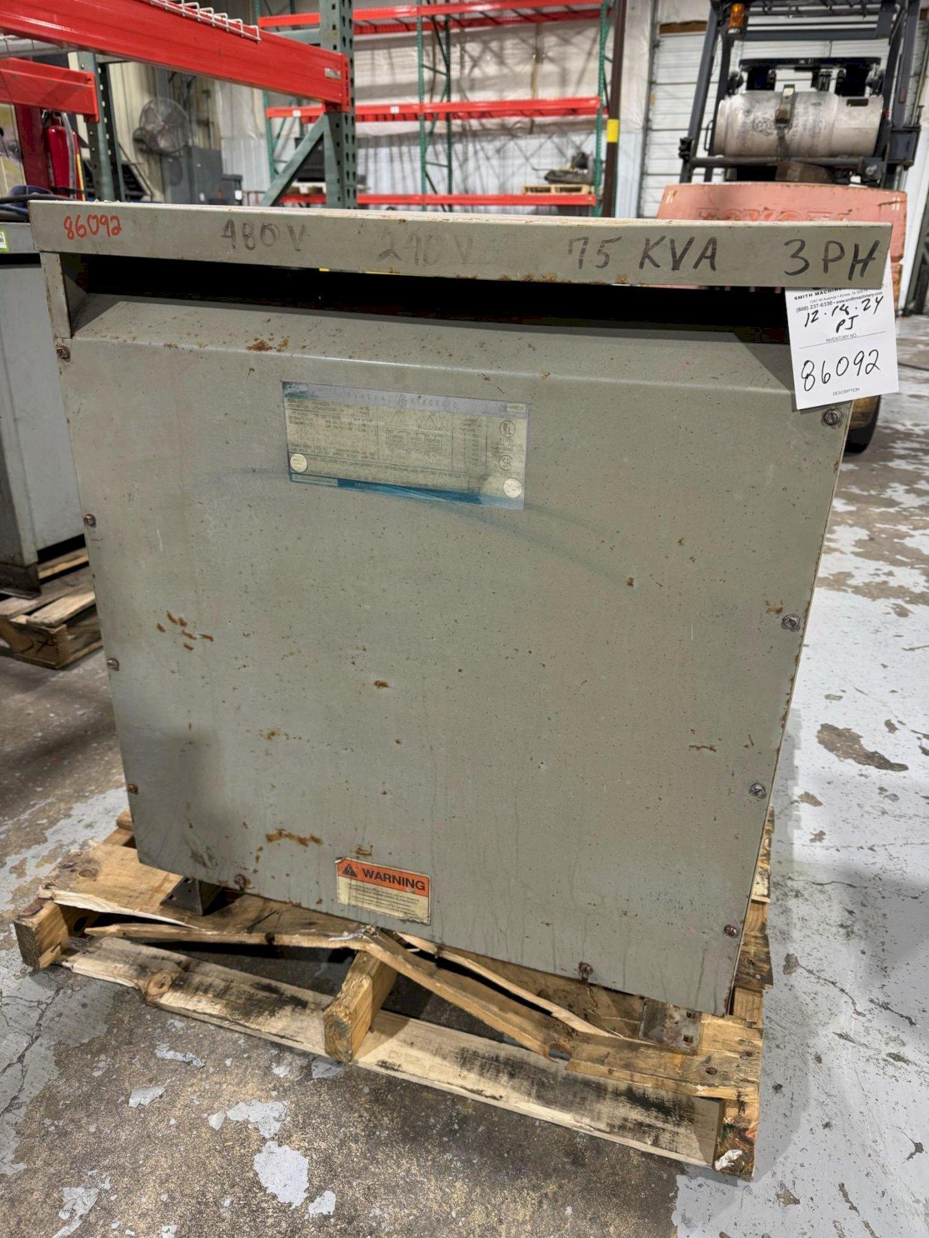 1 - PREOWNED GE 75-KVA TRANSFORMERS