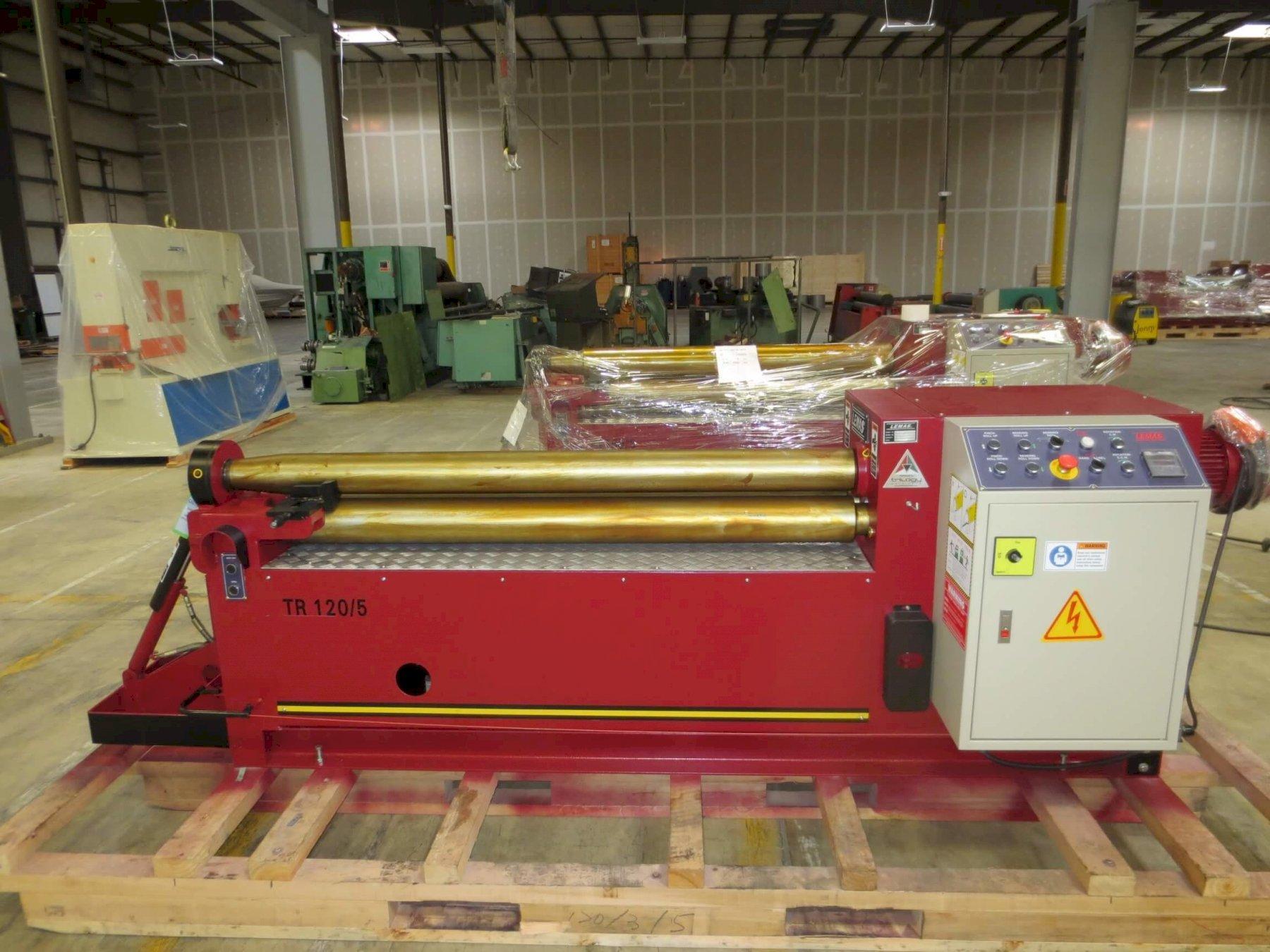 (1) NEW LEMAS HYDRAULIC 3-ROLL INITIAL-PINCH PLATE BENDING ROLL, MODEL #: TR 120/5