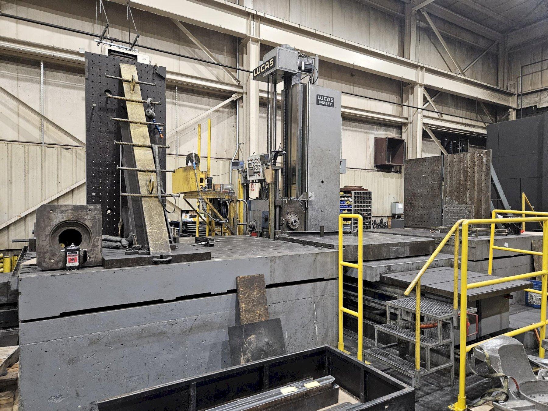 Lucas 642BFT Floor Type Horizontal Boring Mill, 1973 – 4th Axis Rotary Table
