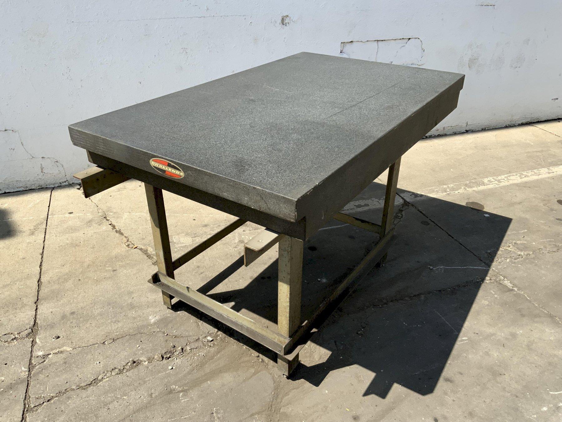 60" X 36" CHALLENGE BLACK GRANITE SURFACE PLATE WITH STAND: STOCK #81469