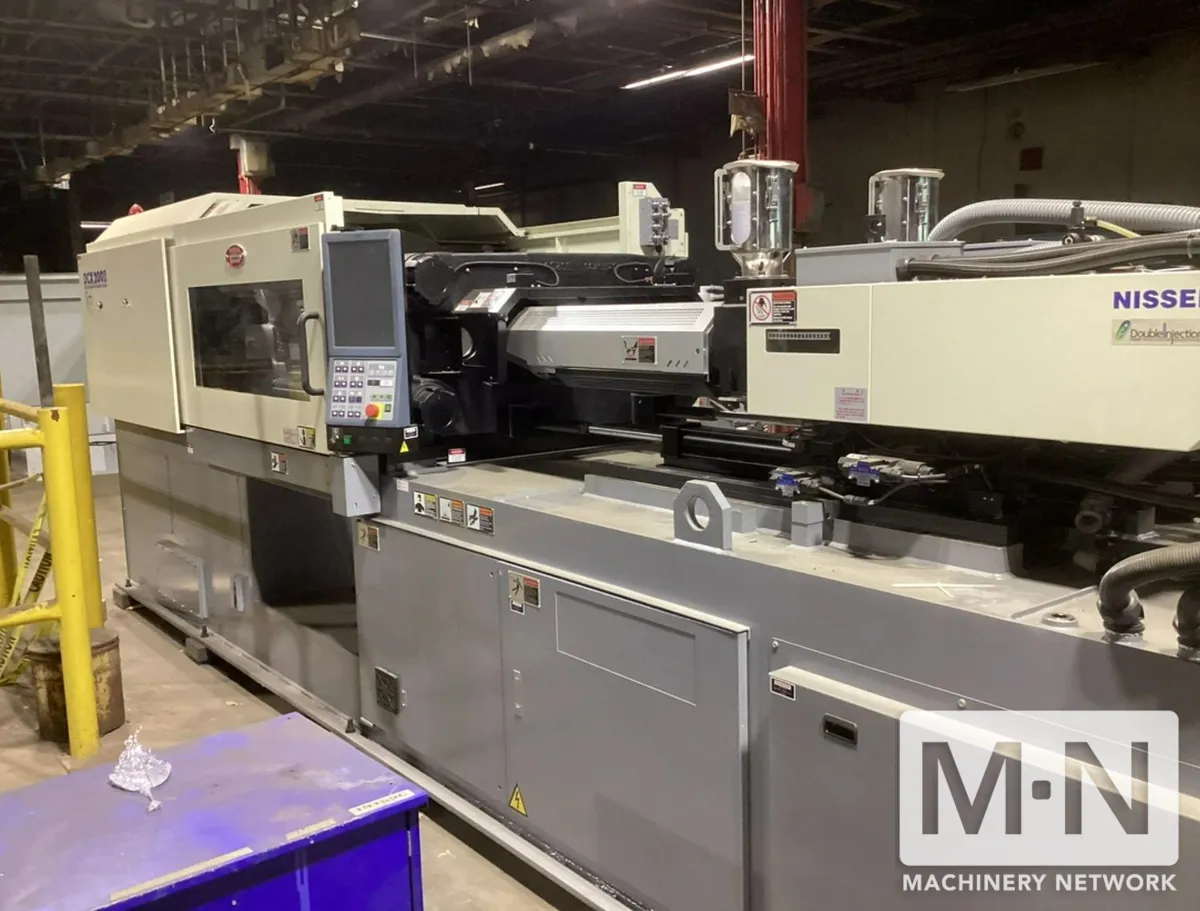 224 TON 6.5 OZ/ 6.5 OZ NISSEI DCX200III-25A 2-COLOR INJECTION MOLDING MACHINE MFG 2023.