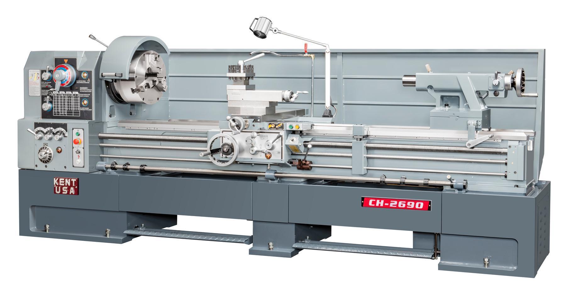 NEW - 26" x 90"/120"/160" KENT USA MODEL CH-26 PRECISION ENGINE LATHE