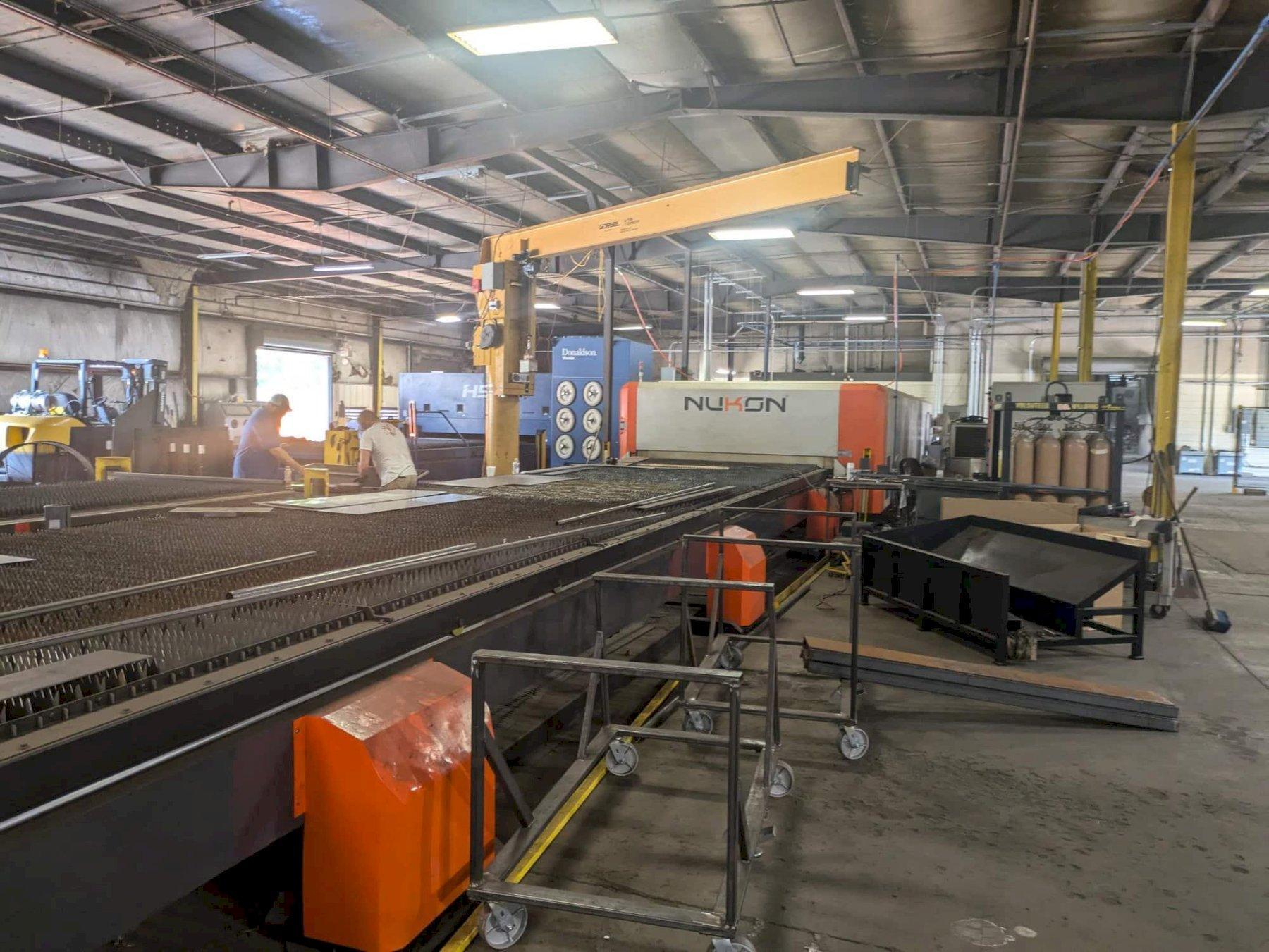 4000 Watt Nukon NF Pro 25120 Fiber Laser, 2016 – 8′ x 40′ Table, YLS Power Source, Chiller, Dust Collector