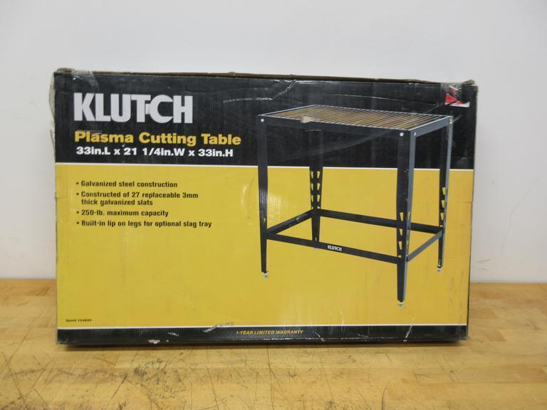 Klutch Plasma Cutting Table, 33" x 21.25" x 33", **New In Box**- Auction Item