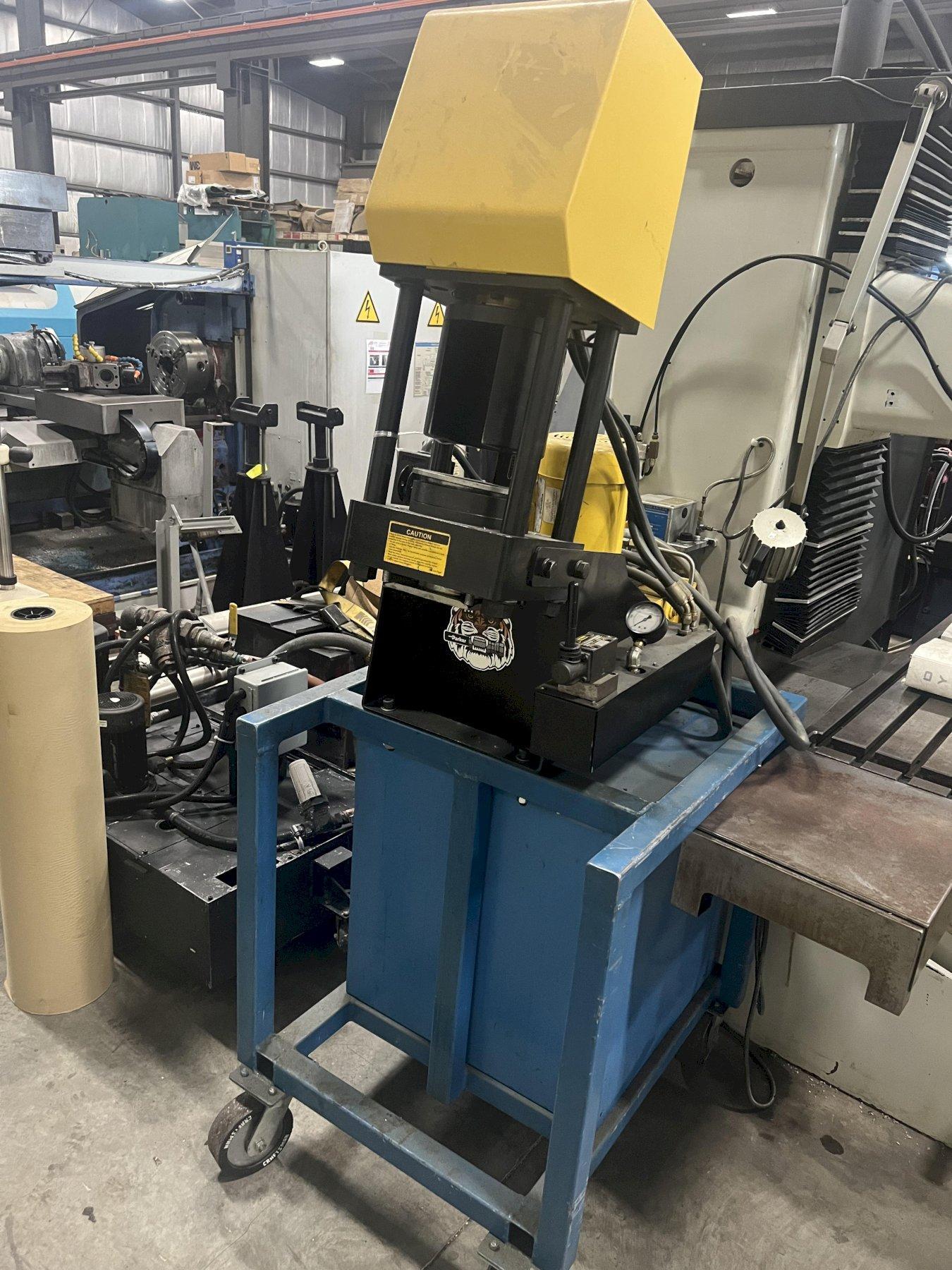 PARKER HANNIFIN HYDRAULIC CRIMPER, MODEL SUPERKRIMP, CART, TOOLING
