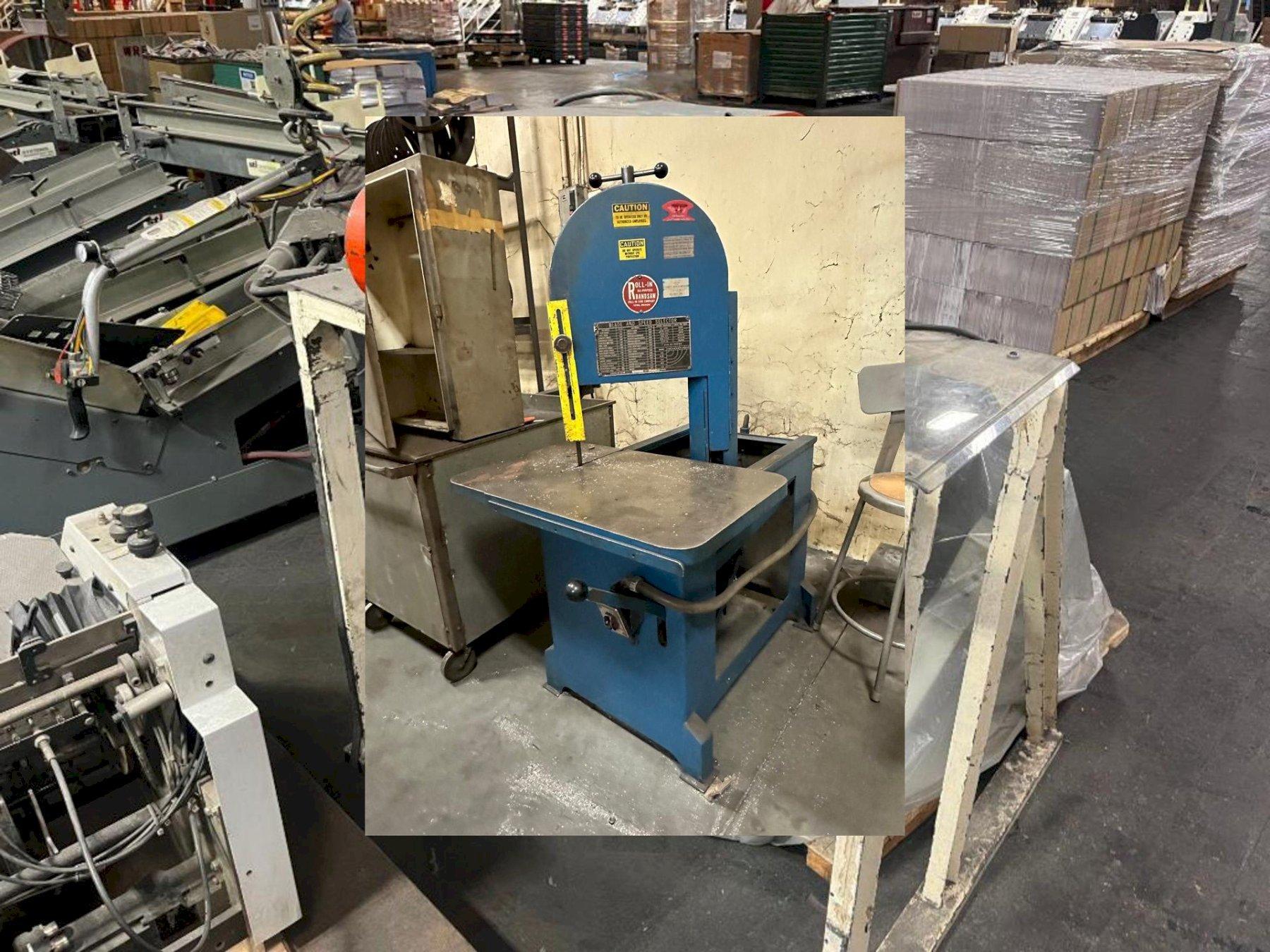 9” X 14-1/2” ROLL-IN  MODEL #EF-1459 BANDSAW: STOCK #77314