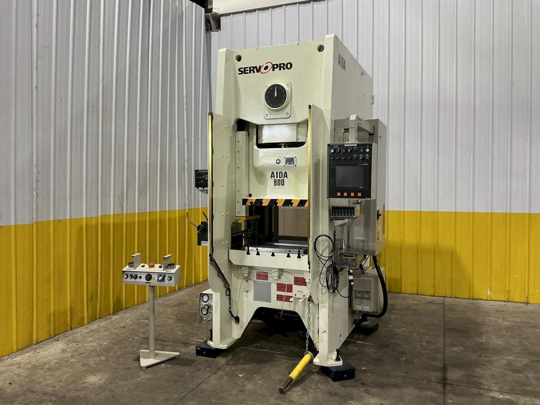 88 TON AIDA MODEL #DSF-N1-800 GAP FRAME SERVEPRO SERVO PRESS 6.3” STROKE 2015 : YOBRO #25100