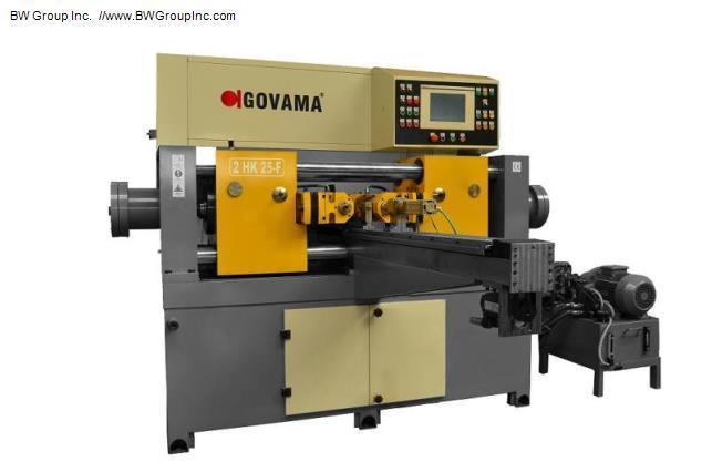 Govama Model 2HK-25F (25tonx2) Two Die Cylindrical Thread Rolling Machine with two moveable heads