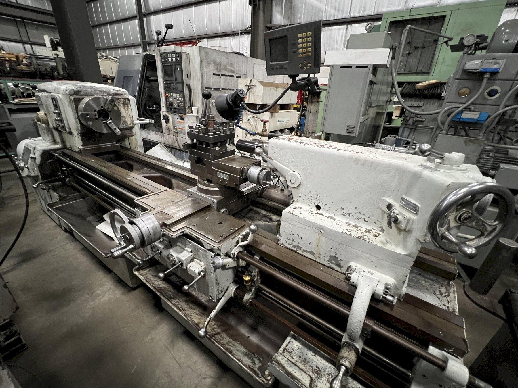 28" x 72" MONARCH LATHE, MODEL 613, 28" SWING, 18" OCS, D.R.O, INCH/METRIC THREADING, 1980