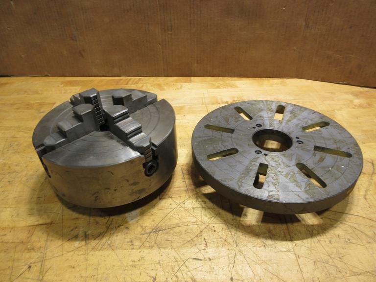 HHT 8" 4-Jaw Chuck W/ D1-4 Camlock & 10" D1 Adaptor Plate- Auction Item