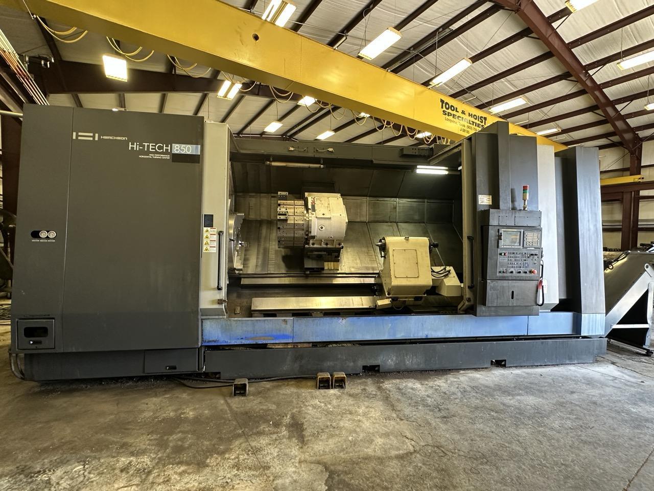 Hwacheon Hi-Tech 850L CNC Lathe, 2013 – 32″ Chuck, Tailstock, Chip Conveyor, Tool Presetter