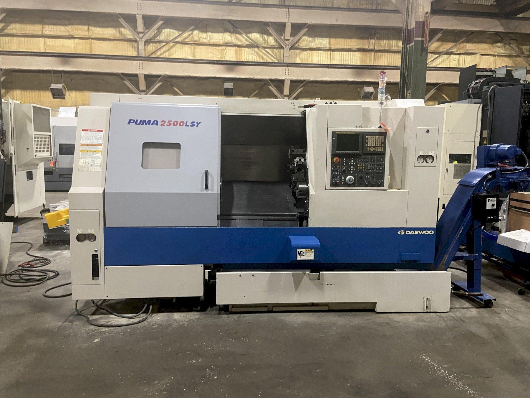 Doosan Daewoo Puma 2500LSY CNC Horizontal Lathe For Sale 2005