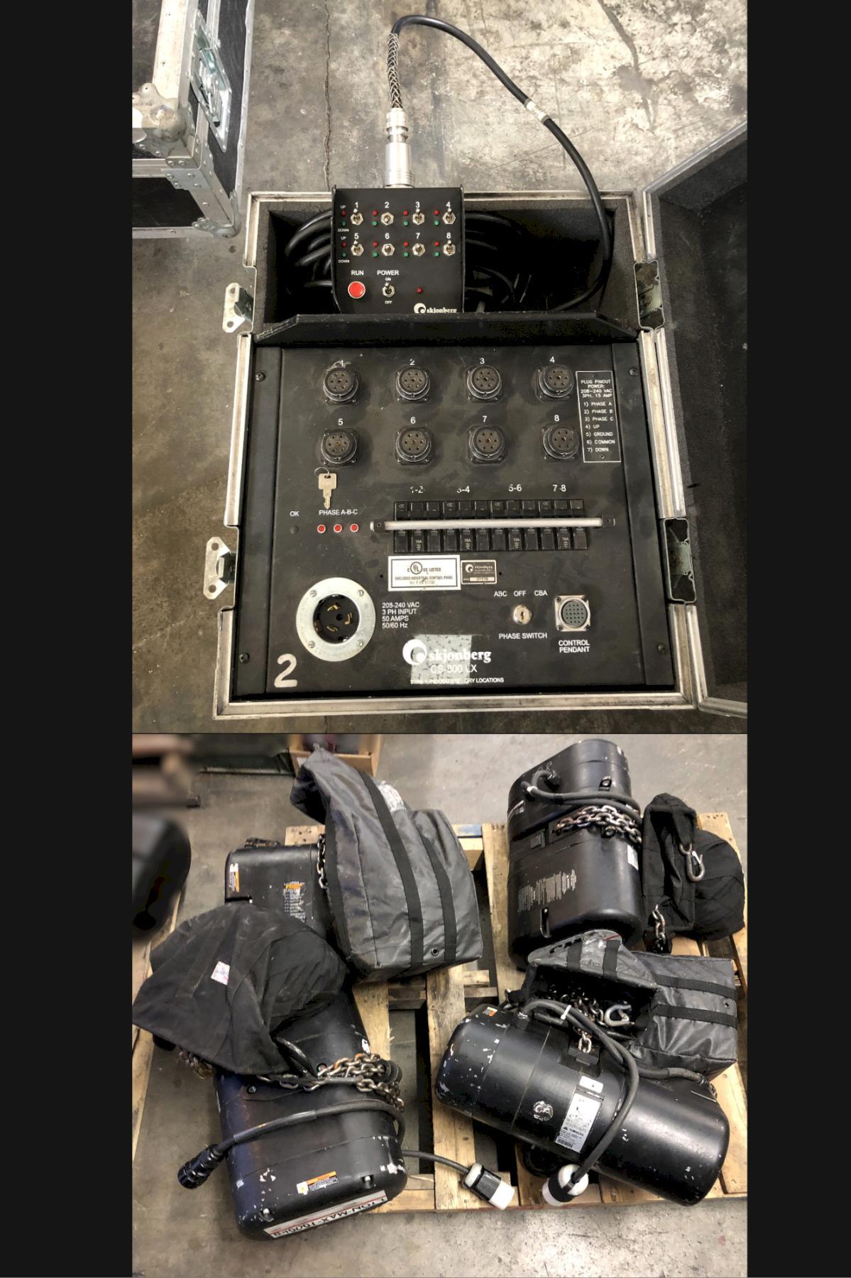 Skjonberg 8-Way Channel Hoist Controller CS-800LX including 1-Ton Hoists (qty 4)