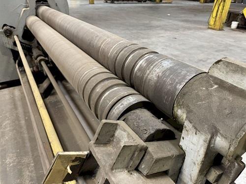7' X 1/4" BERTSCH MODEL #7 3 ROLL INITIAL PINCH MECHANICAL PLATE ROLL