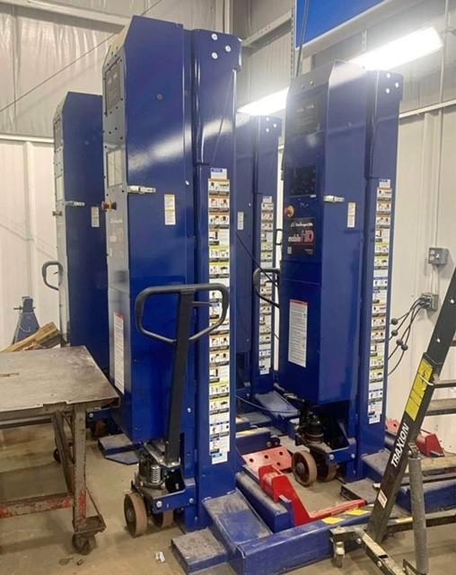 4 - 14,000# CHALLENGER HD MOBILE COLUMN WHEEL LIFTS STOCK# 3880