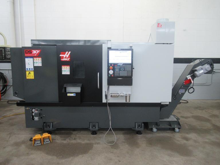 Haas DS-30Y Dual Spindle CNC Turning Center, Live Milling, Y-Axis, Tool Presetter, Parts Catcher, Chip Conveyor - NEW 2025 - ONLY 63 Spindle Hours!