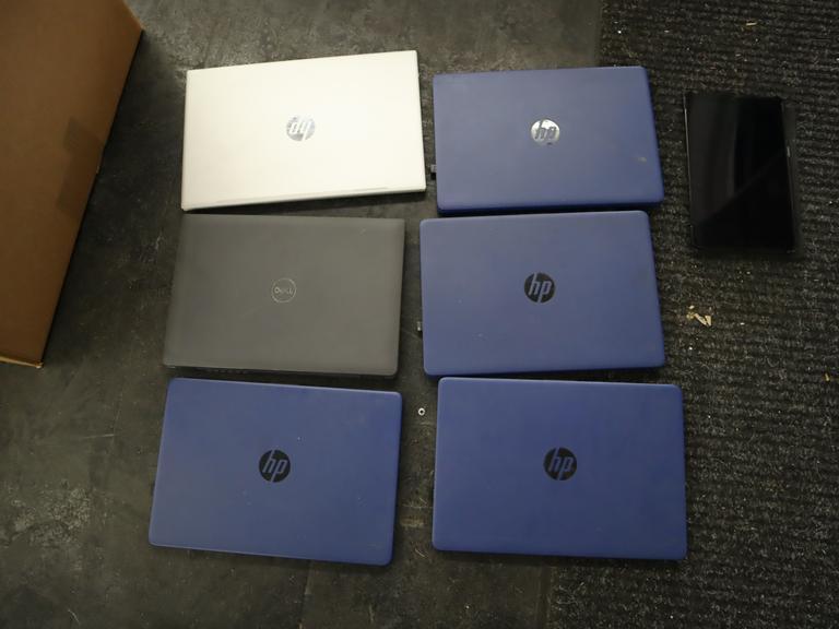 Laptops, Assorted Brands, Dell, HP, Mouses, Cords, (1) Tablet- Auction Item