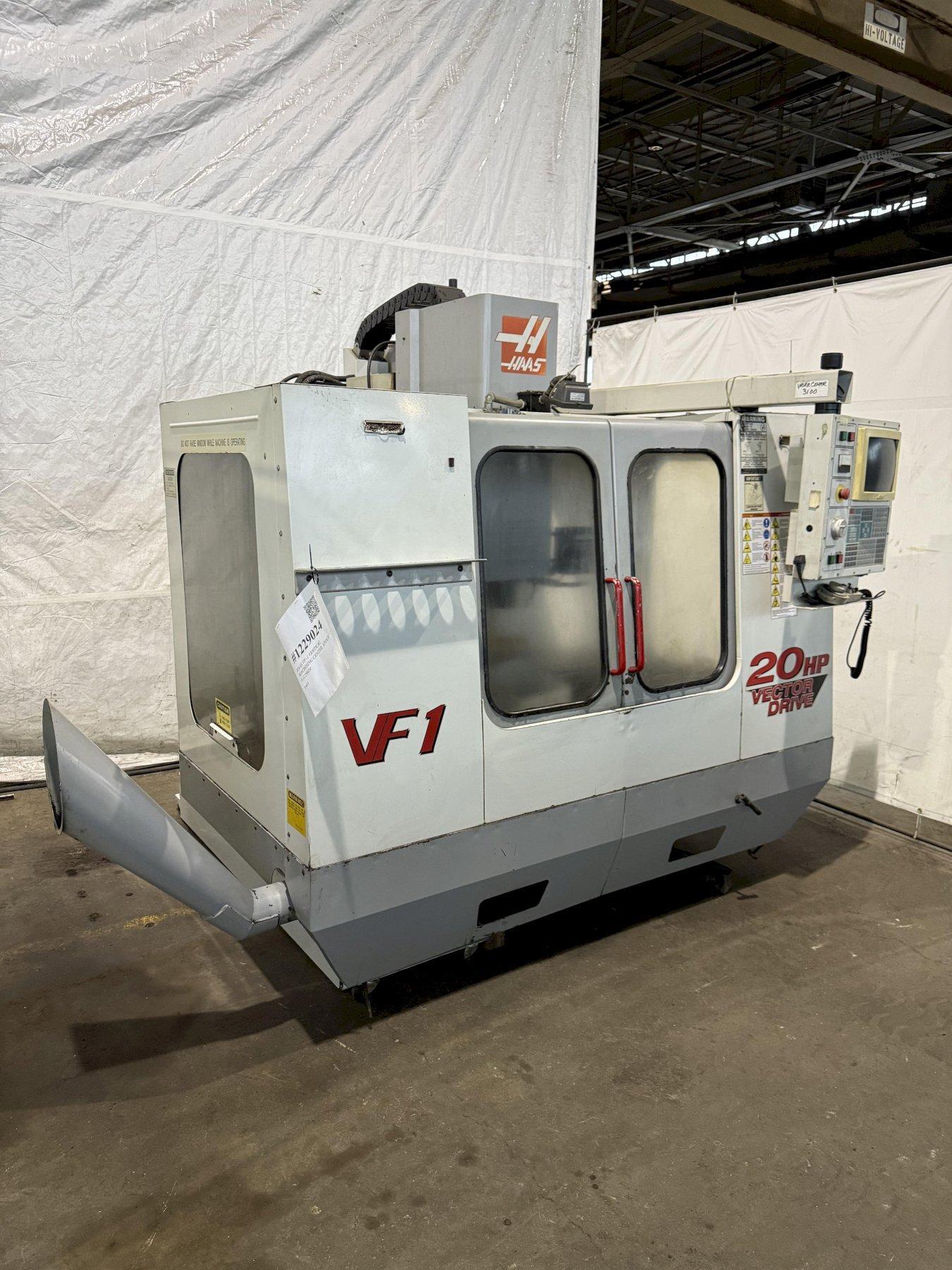 HAAS VF–1 VERTICAL MACHINING CENTER. STOCK # 1229024
