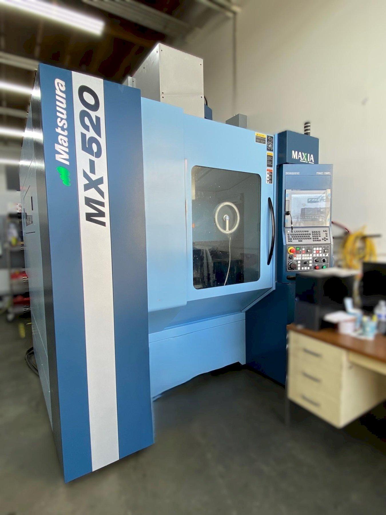 Matsuura 5-Axis MX-520 Vertical Machining Center 2023 FANUC G-TECH 31I Control, Tool Length Measurement, Probe, Lift Up Chip Conveyor